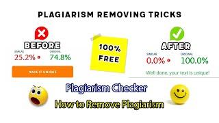 Plagiarism Checker  Plagiarism Removing Tricks [upl. by Idnahr]