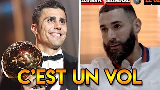 Benzema attaque Rodri sur son Ballon dOr [upl. by Clareta]