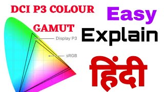 EASY EXPLAIN DCIP3 COLOUR GAMUT हिंदी Explain Colour Gamut in hindi  हिंदी [upl. by Aitnauq856]