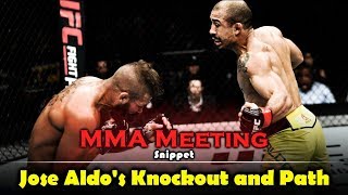 MMA Meeting Snippet Jose Aldos Knockout and Path [upl. by Eeryt]