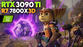 7800X3D amp RTX 3090 Ti  Ratchet and Clank Rift Apart 1080p 1440p amp 4K Ultra  RT  DLSS [upl. by Ingles]