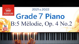 ABRSM 20212022 Grade 7 B5 Mélodie Op 4 No 2 Hensel Piano exam piece [upl. by Sirrad853]