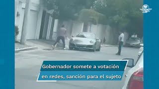 En plena crisis de agua lava a manguerazos su porsche en Nuevo León [upl. by Adiasteb871]