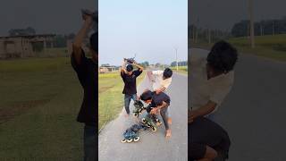 Unbelievable Inline Stunts That Will Shock You 😱🛼 skating skate skater shorts skateboarding [upl. by Mcclimans]