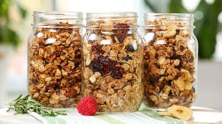 Healthy Granola  3 Delicious Recipes [upl. by Annoyi]