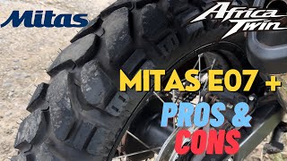 TIRE MITAS E07  PLUS ON A HONDA AFRICA TWIN 1100  PROS AND CONS [upl. by Noeruat]