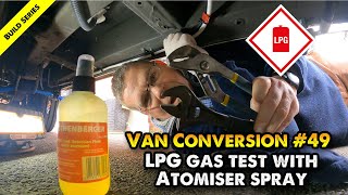 LPG leak testing in self build camper van Citroen Relay  Ducato  Boxer  Promaster [upl. by Llewen995]