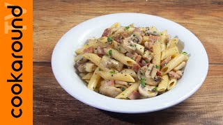 Penne con funghi e prosciutto cotto [upl. by Htomit]