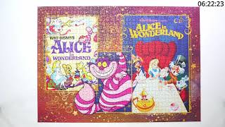 Trefl Puzzle 13500piece Golden Age of Disney  29 Alice in Wonderland  jigsaw puzzle timelapse [upl. by Bourne]