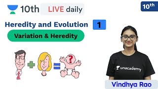 CBSE Class 10 Heredity and Evolution  L 1  Biology  Unacademy Class 9 and 10  Vindhya Maam [upl. by Enyr]