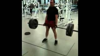 405 Pound Deadlift at 180 pounds Decent form good sound effects [upl. by Rialcnis]