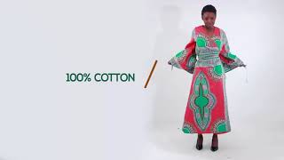 Traditional Dashiki print wrap dress [upl. by Litta]