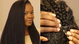 How to Put in a Sew In Weave on Yourself Most Natural Looking [upl. by Neehcas323]