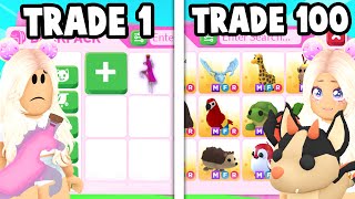 Trading From POTION to  in 100 TRADES Adopt Me [upl. by Raimes211]