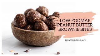 Low FODMAP Peanut Butter Brownie Bites [upl. by Inglis]