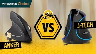 Anker Wireless Vertical Mouse vs JTech Digital Wired Ergonomic USB Mouse [upl. by Aicnom]