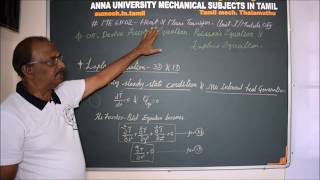 Heat and Mass Transfer Tutorial in Tamil  FouriersPoissons amp Laplace heat conduction Equation [upl. by Edijabab475]