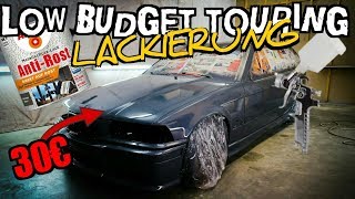 Auto lackieren für 30€  Low Budget Touring  Komplettes Fahrzeug  Baumarkt  E36 [upl. by Elleirad]