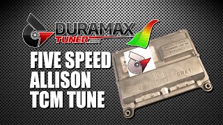 FIVE SPEED ALLISON TCM TUNE by DuramaxtunerCOM [upl. by Opaline]