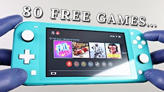 80 Free Games on Nintendo Switch Lite [upl. by Nylatsyrk106]