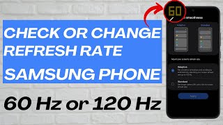 How to View or Change Refresh Rate on Samsung Phone [upl. by Imyaj588]