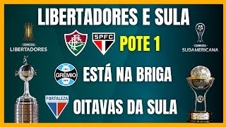 LIBERTADORES  FLUMINENSE e SÃO PAULO NO POTE 1  CONFRONTOS de MOMENTO dos PLAYOFFS da SULA [upl. by Arayt]