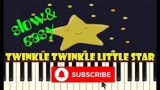 🎹 Twinkle Twinkle Little Star tutorial pian nivel începător [upl. by Norrad]