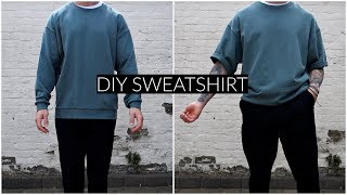 EASY DIY OVERSIZED SWEATSHIRT  Mens Fashion  Daniel Simmons [upl. by Chic]