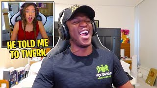 Pokimane Reacts to KSI Reacting to Pokimane Reacting to Houdini [upl. by Aliwt]