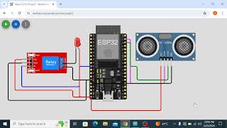 Esp32Relay Ultrasonic sensor  Wokwi  Esp32  Arduino  Robotic  Arduino Titan [upl. by Avalsorim]