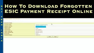 ESIC Challan Receipt Print  ESIC Paid Challan Download [upl. by Collie478]