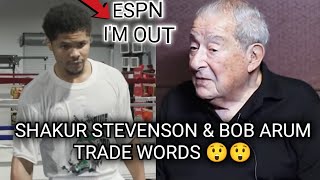 Shakur Stevenson amp Bob Arum Trade Words Shakur makes decisions [upl. by Vilhelmina]