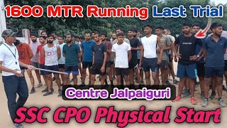 SSC CPO Running 1600 MTR Last Trial ✅ Kitne hue pass 🤔 CPO 2024 physical start [upl. by Faydra269]