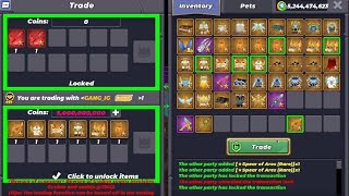 🔥SELLING 5B COINS 🪙 IN 🤑💵 RICH TRADE SYSTEM IN SKYBLOCK BLOCKMANGO ENJOY VIDEO skyblock blockmango [upl. by Nolyat]