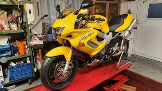 2005 Honda VTR1000F Firestorm build  first start after 16 years in barn DOPPELWUMMS [upl. by Happ]