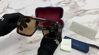 Gucci Sunglasses ModelGG0900S Color002 HavanaGoldBrown Lenses [upl. by Ellene]