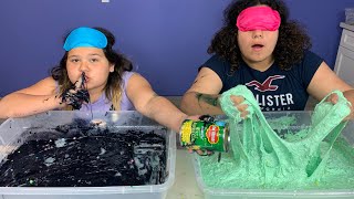 Izzy CHEATED Blindfolded Slime Challenge [upl. by Cally]