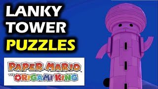 Lanky Tower Puzzle Jewel Locations  Yellow Streamer  Paper Mario The Origami King Walkthrough [upl. by Teodora]