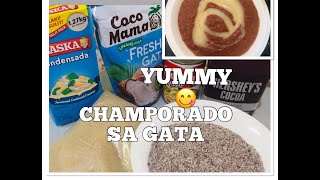 CHAMPORADO SA GATACOCONUT MILKCOCOA HERSHEY’SEVAPORATED MILK [upl. by Eelaras]