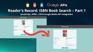 How to Retrieve Book Details with Google Books API  Readers Record Part 1 JavaScript HTML CSS [upl. by Athal]