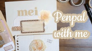 Penpal WIth Me  Neutral tones 🤎  NO talking  relaxing music  Beige theme [upl. by Otilopih]