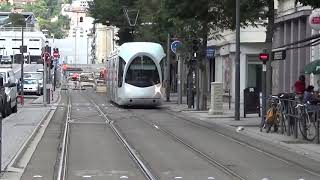 2019 07 31LyonTramway ligne T2Service provisoire Centre Berthelot [upl. by Monreal]