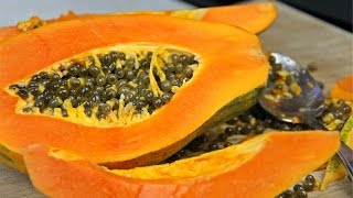 Papaya 101  How to Shop For Slice Peel Seed and Tell When A Papaya Is Ripe [upl. by Binni]