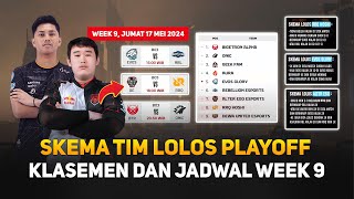 Skema Tim MPL Lolos Playoff  Klasemen dan Jadwal MPL ID S13 Week 9 [upl. by Athey871]