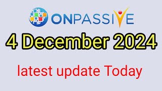 Onpassive update Today  Ash bomb  Overify Live Start [upl. by Ahsila]