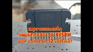 construye un potente amplificador cuadrafónico de 4X50W en 12 voltios con un PAL007E [upl. by Lattimer]