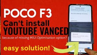 Install Youtube Vanced on Poco F3  Error Solved [upl. by Thrift]