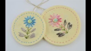 TUTO BRODERIE ENFANT  Cours pour la réalisation du kit Fleurs de Noël [upl. by Kiker]