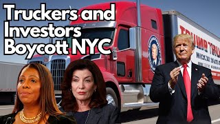 NYC Protest Begins🔥Truckers Block New York TRUMP CIVIL RIGHTS Lawsuit against AG Letitia James🚨 [upl. by Nahtaoj]