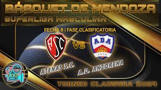 BÁSQUET IRS  ATENAS SC vs AD ANZORENA  SUPERLIGA MASCULINA  CLAUSURA 24 [upl. by Landis]